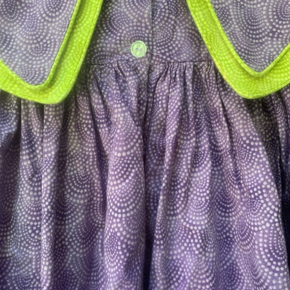 LAJENNS FASHION Purple with Green Detail Dress - Size 6X - Picture 7 of 7